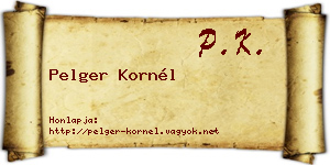 Pelger Kornél névjegykártya